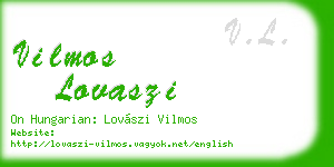 vilmos lovaszi business card