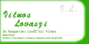 vilmos lovaszi business card